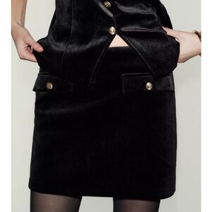 ZARA VELVET MINI SKIRT